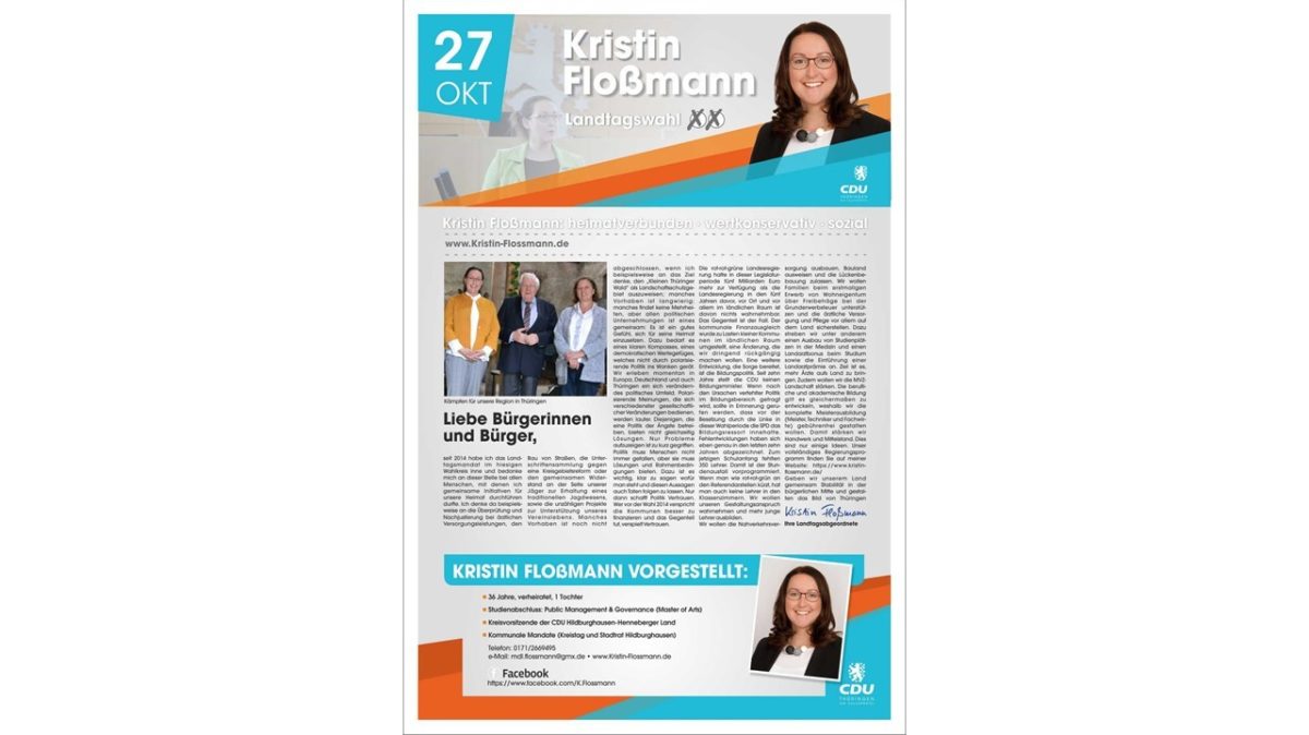 Kandidatenzeitschrift Landtagswahl 1