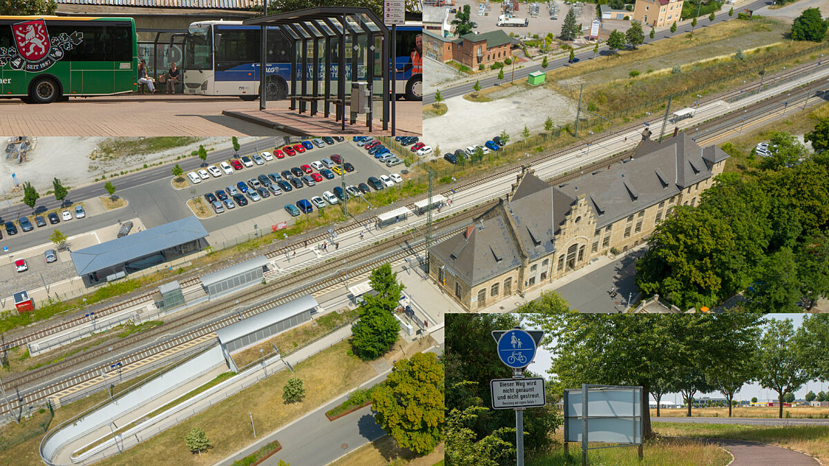 Busbahnhof-Bahnhof-Fahrradweg