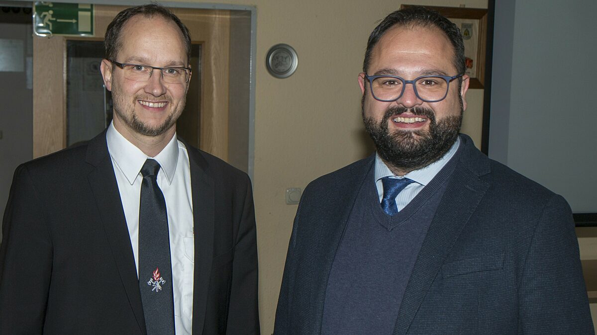 CDU MdL Thomas Gottweiss (l.) und Jonas Urbach (r.)